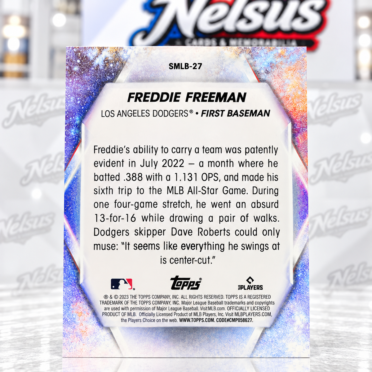 Tarjeta Freddie Freeman • Insert Stars of MLB • Holografic