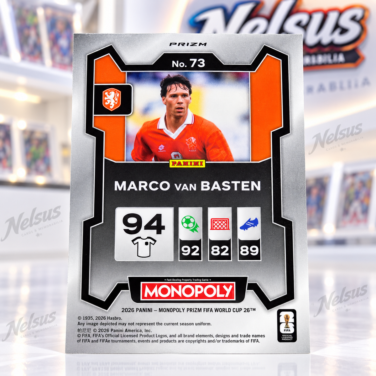 Tarjeta Marco Van Basten • Prizm Gold • Holanda