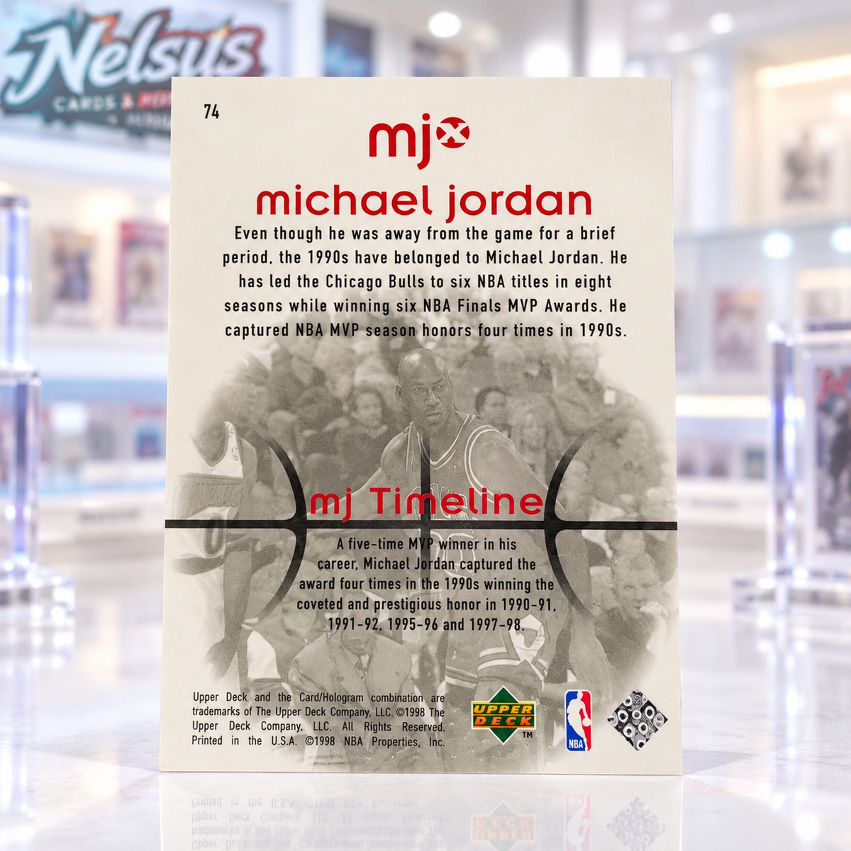Tarjeta Michael Jordan • Chicago Bulls • Insert MJ Timeline