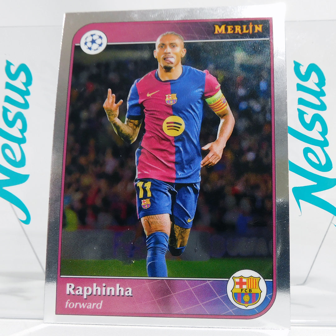 Tarjeta Raphinha Barcelona UEFA Champions League
