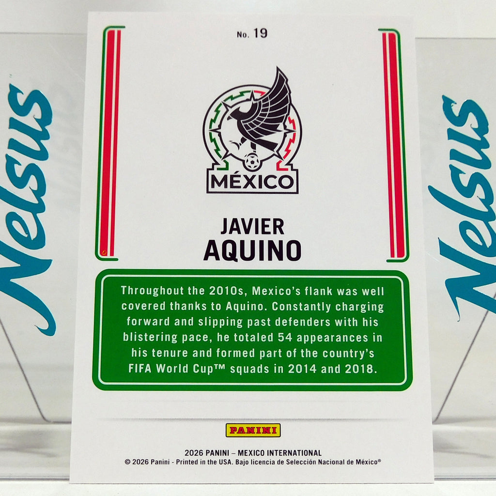 Tarjeta Javier Aquino Selección Mexico Numerada 19/49 Refractor Rojo