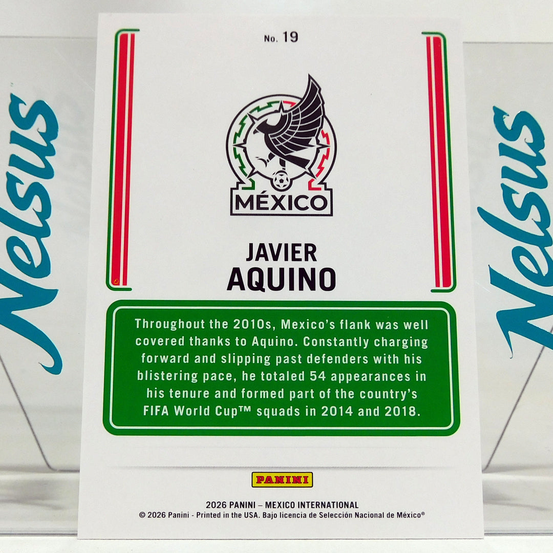 Tarjeta Javier Aquino Selección Mexico Numerada 19/49 Refractor Rojo