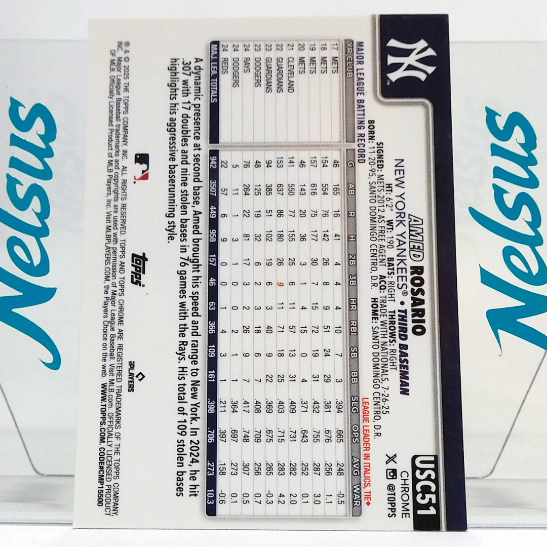 Tarjeta Amed Rosario • New York Yankees • X-Fractor