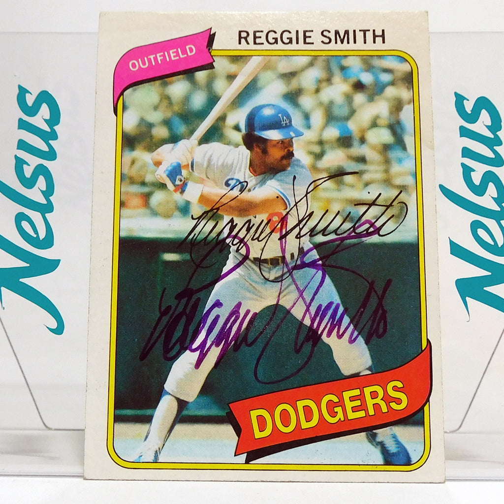 Tarjeta Reggie Smith • Los Angeles Dodgers • Autografiada On Card