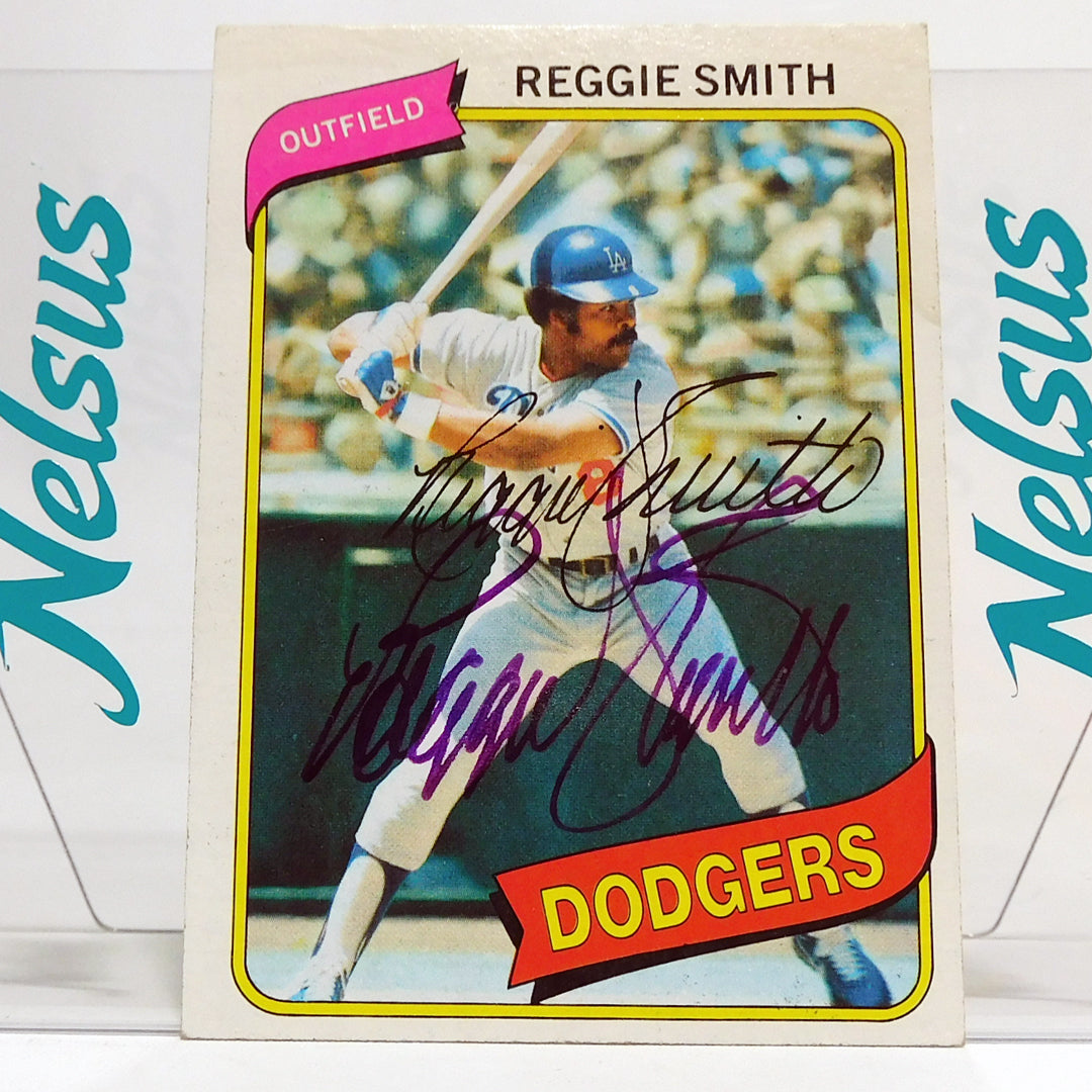 Tarjeta Reggie Smith • Los Angeles Dodgers • Autografiada On Card