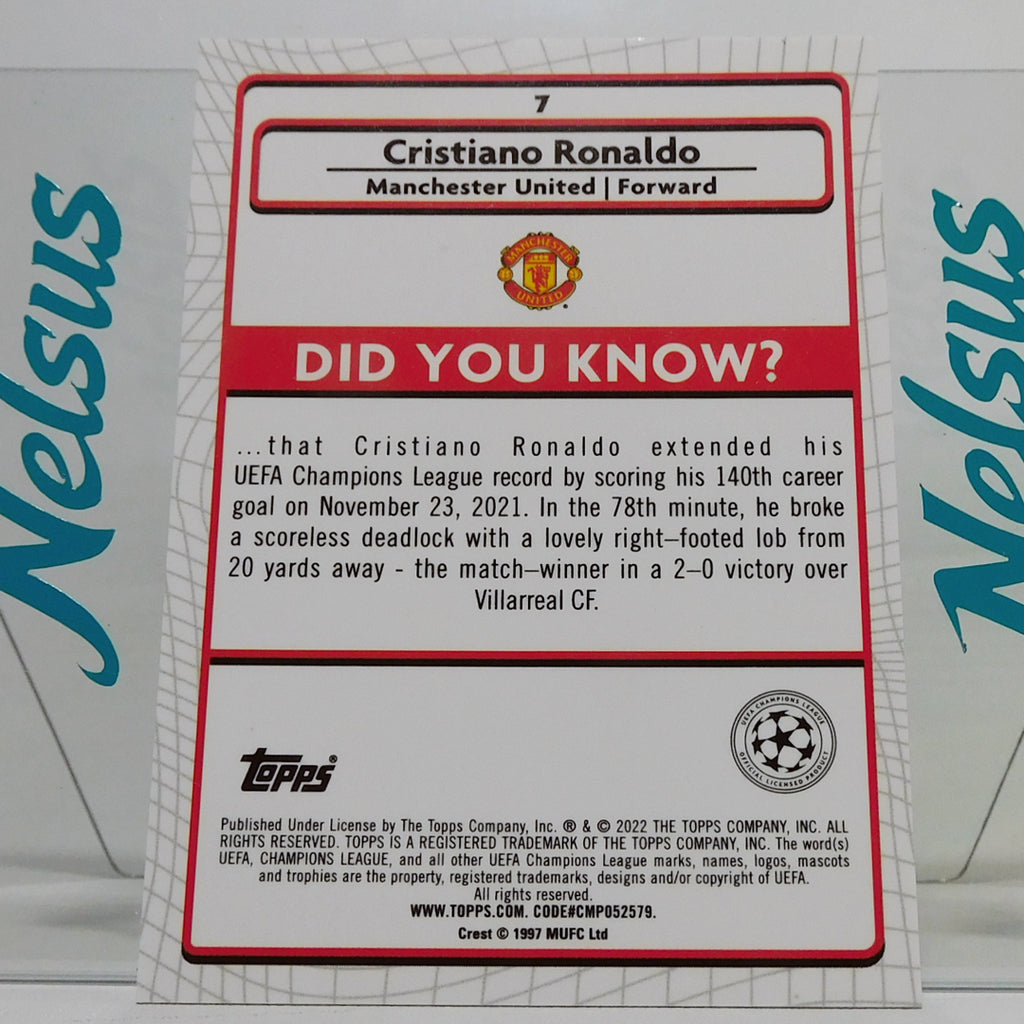 Tarjeta Cristiano Ronaldo Tops Merlin Manchester United Champions Legaue