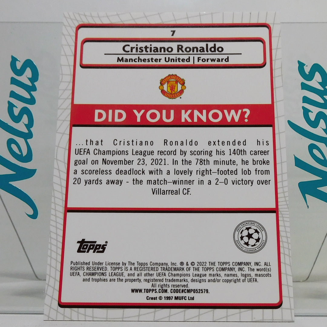 Tarjeta Cristiano Ronaldo Tops Merlin Manchester United Champions Legaue