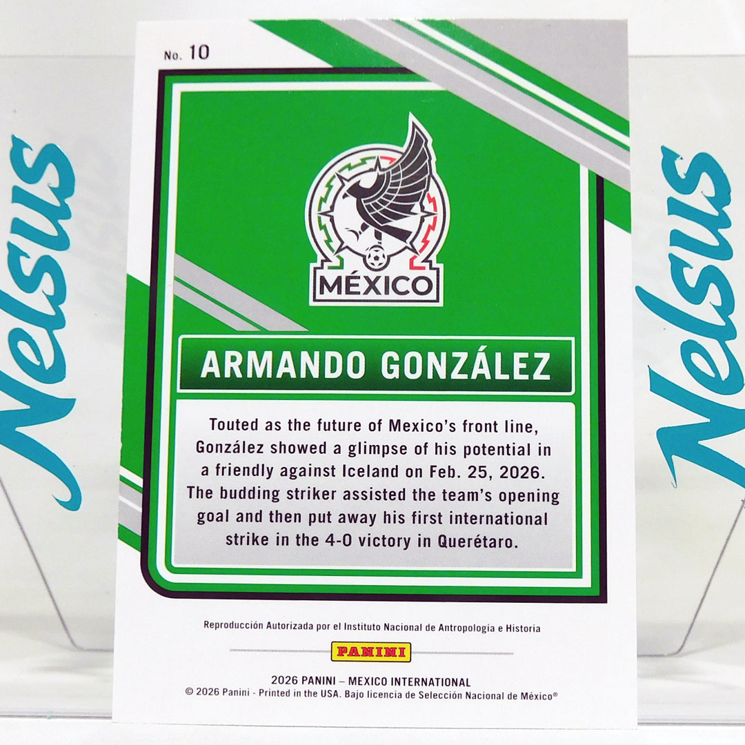 Tarjeta Rookie Card Armando Hormiga Gonzalez Panini Mexico INTL