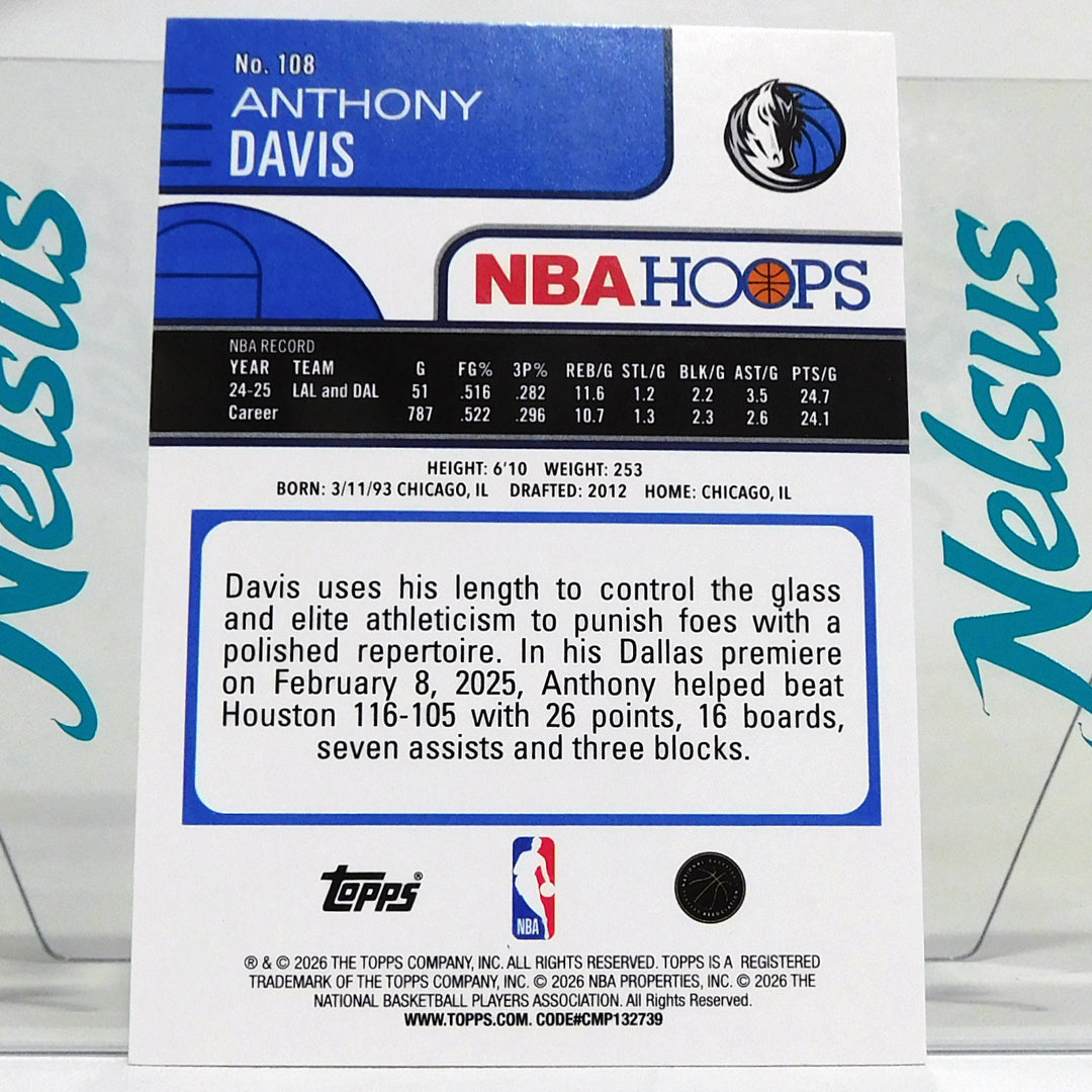 Tarjeta Anthony Davis • Dallas Mavericks