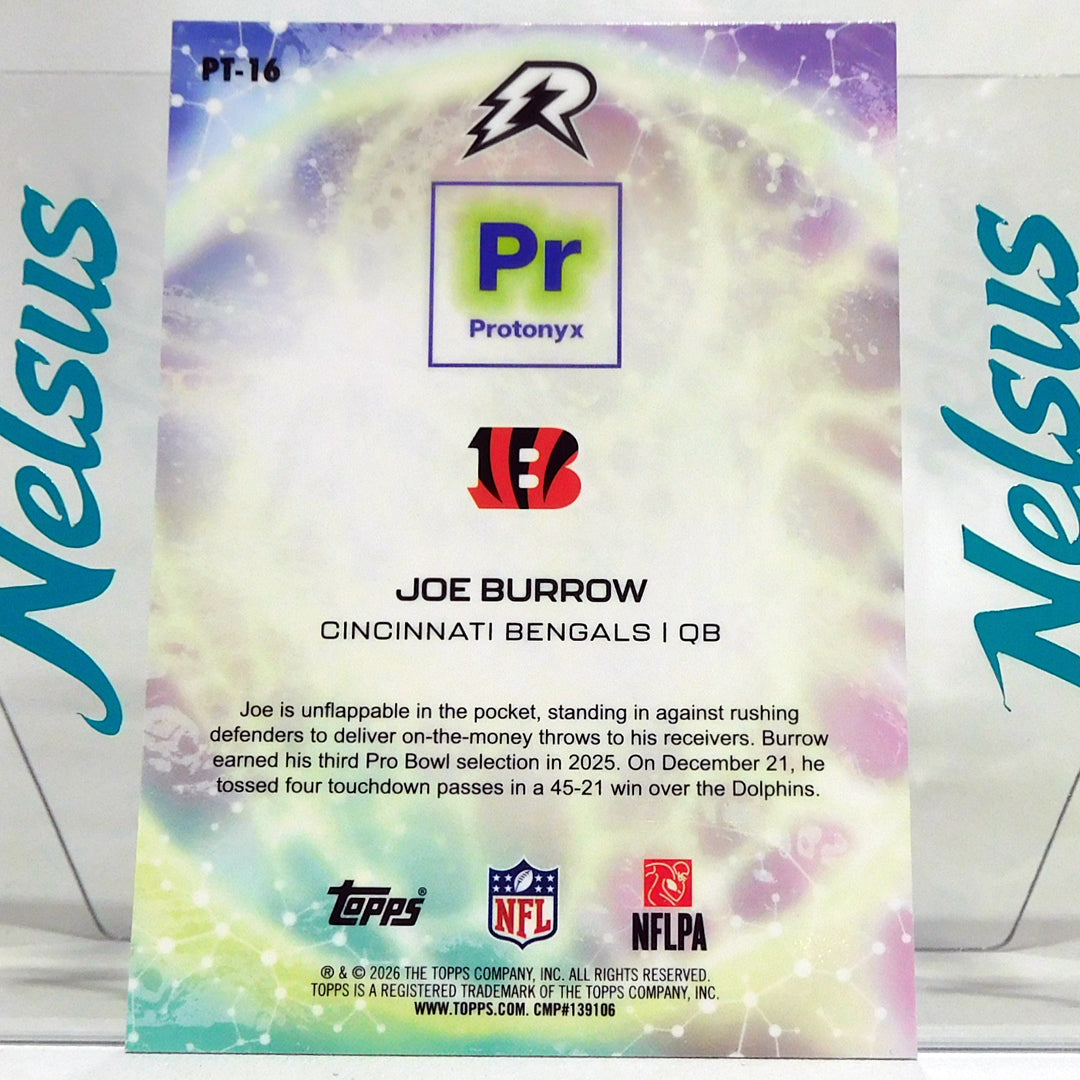 Tarjeta Joe Burrow • Insert Holographic • Cincinnati Bengals