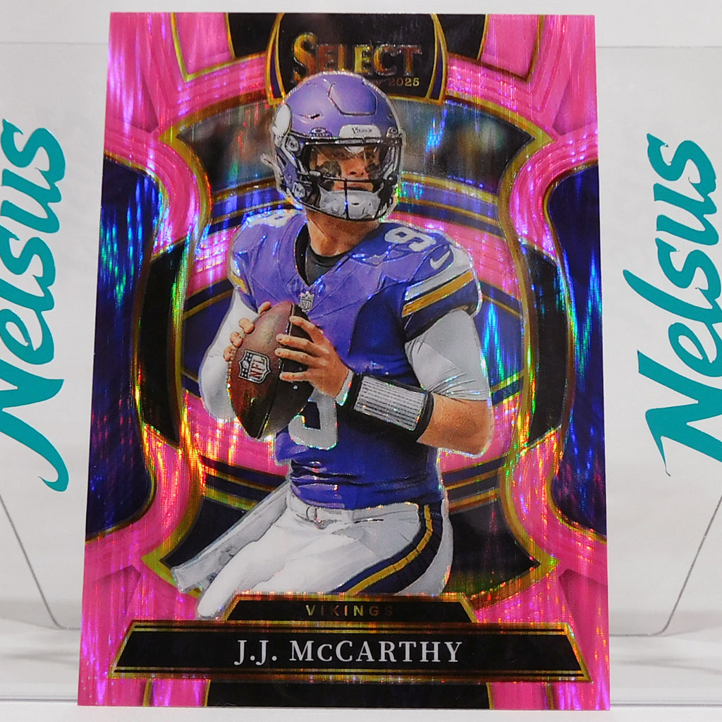 Tarjeta J.J. McCarthy • Pink Prizm • Vikings