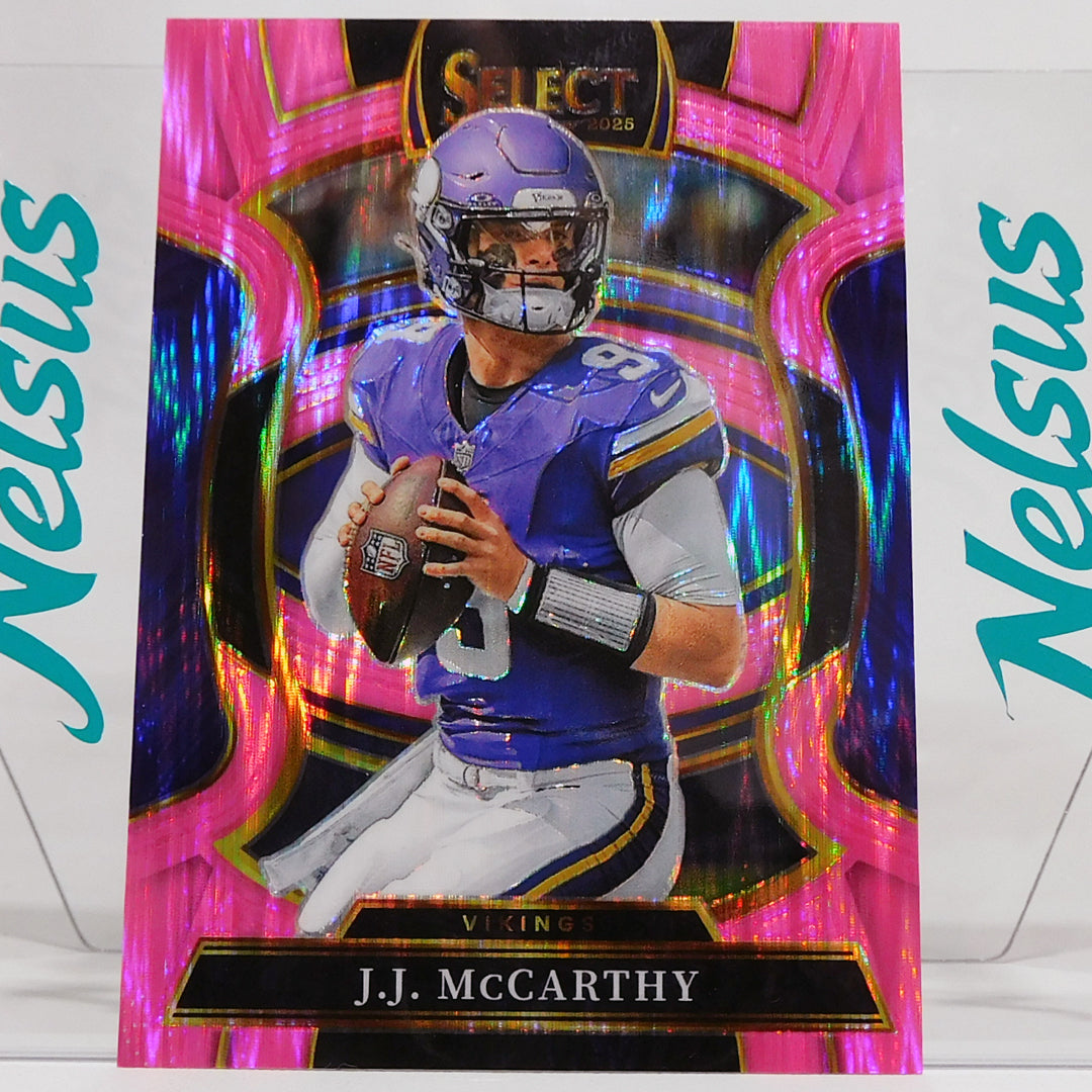 Tarjeta J.J. McCarthy • Pink Prizm • Vikings