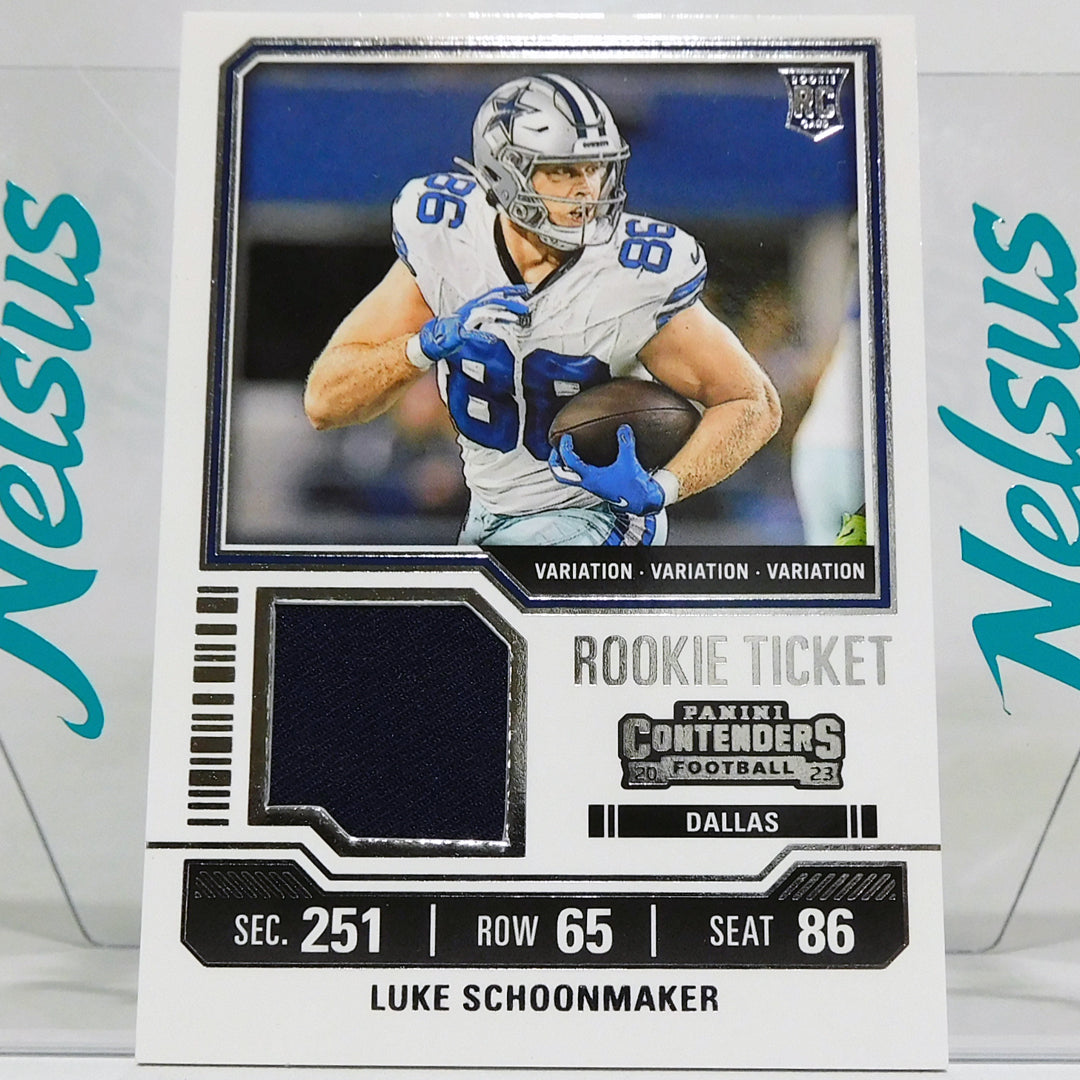 Tarjeta Luke Schoonmaker • Rookie Ticket Variation Memorabilia