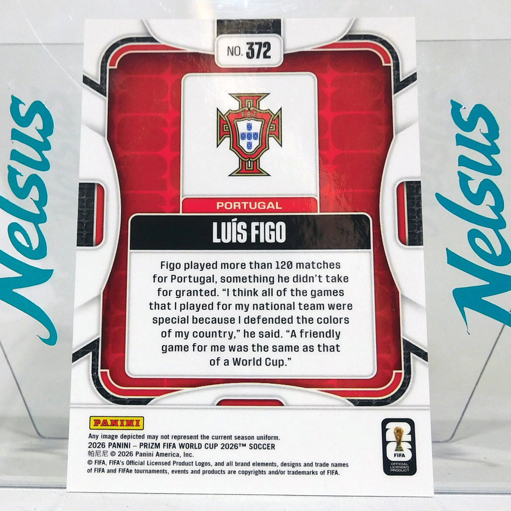 Tareta Luis Figo • Prizm Panini • Portugal