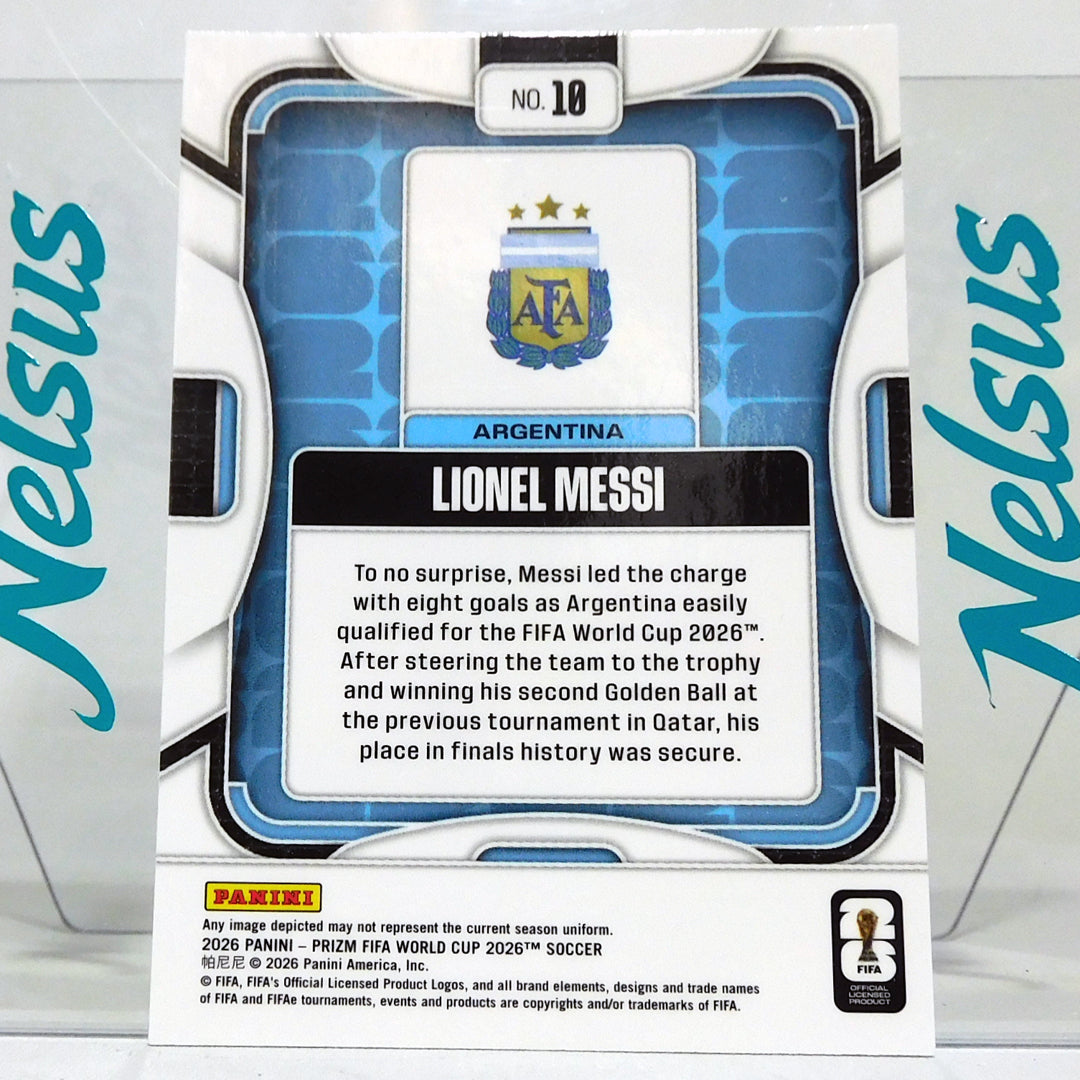 Tarjeta Lionel Messi • Silver Prizm • Argentina