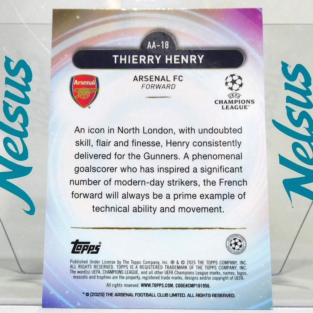 Tarjeta Thierry Henry • Insert Ageless Alchemy • Arsenal